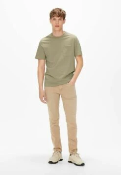 Only & Sons ONSROY REG SS SLUB POCKET NOOS - T-Shirt Basic - Chinchilla -Only and Sons Verkäufe b7d03f1ec58c4c66a3ad44d4690abaa8