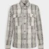 Only & Sons ONSSCOTT OVERSHIRT - Übergangsjacke - Off-white/dark Blue