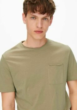 Only & Sons ONSROY REG SS SLUB POCKET NOOS - T-Shirt Basic - Chinchilla -Only and Sons Verkäufe d028ec46d1cd4b79b1cac37753b303c6