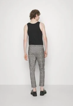 Only & Sons ONSLINUS CROP CHECK - Stoffhose - Grau, Weiß -Only and Sons Verkäufe d1385fa12fae466dad0594915f04a597