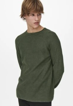 Only & Sons ONSDEXTOR RAGLAN - Strickpullover - Olive Night