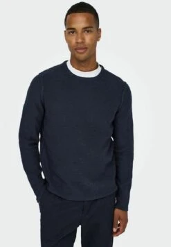 Only & Sons EINFARBIGER - Strickpullover - Dark Navy -Only and Sons Verkäufe d5776282029342e7b0970402d559e28a