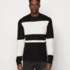 Only & Sons ONSEZLO STRAIGHT FIT BLOCK - Strickpullover - Black