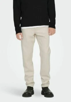 Only & Sons TWILL - Jeans Tapered Fit - Ecru