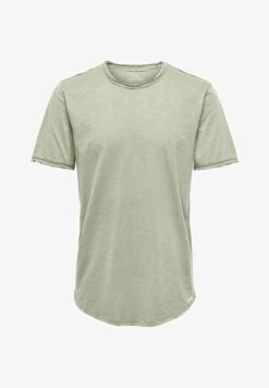 Only & Sons RUNDHALS LANGES KURZARM AUS ONSBEN - T-Shirt Basic - Grau -Only and Sons Verkäufe dec4328f0bb140a0b387253e7d78a958