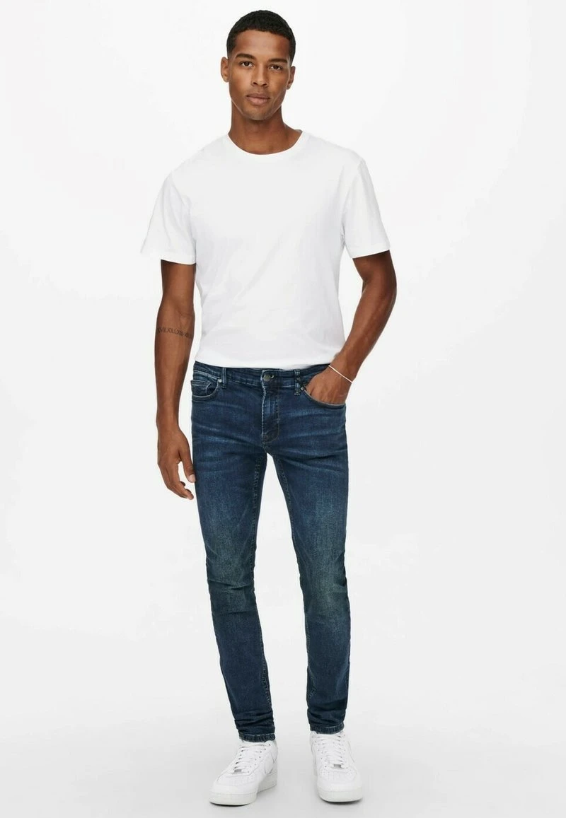 Only & Sons ONSWARP BASIC STRETCH TAPERED - Jeans Slim Fit - Blau 2 Only & Sons ONSWARP BASIC STRETCH TAPERED - Jeans Slim Fit - Blau – Bild 2