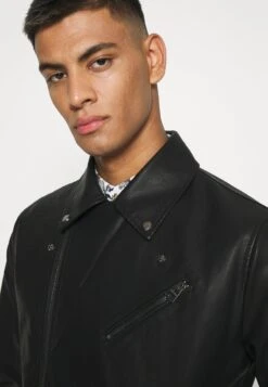 Only & Sons ONSAKSEL BIKER JACKET - Kunstlederjacke - Black -Only and Sons Verkäufe e8443ad27785465f80bca88c407afb7f