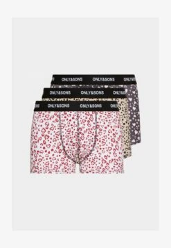 Only & Sons ONSKASPER VALENTINE TRUNKS 3 PACK - Panties - White