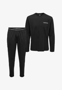 Only & Sons 2-TEILIGER LANGARM LOUNGEWEAR - Pyjama - Schwarz -Only and Sons Verkäufe eb051d6fb59944fa8b8e873c67d062bf 2