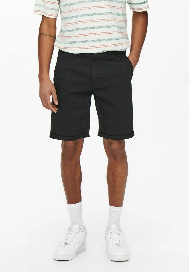 Only & Sons ONSPETER OVERDYED - Shorts - Black 1 Only & Sons ONSPETER OVERDYED - Shorts - Black
