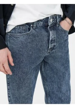 Only & Sons STONED WASHED - Jeans Straight Leg - Blau -Only and Sons Verkäufe ee4687bd45f24353b70f2df34e215b0f