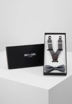 Only & Sons ONSBOWTIE SUSPENDER SET - Fliege - Glacier Gray