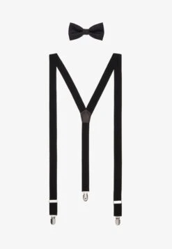 Only & Sons ONSBOWTIE SUSPENDER SET - Fliege - Black