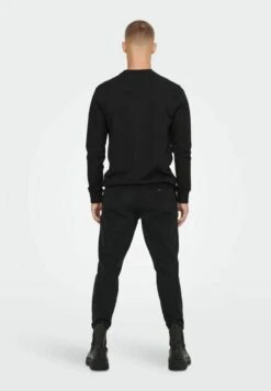 Only & Sons ONSELON LIFE REG LOGO - Sweatshirt - Black -Only and Sons Verkäufe fc2a40fccf0a45b58e1273e19fc74a50